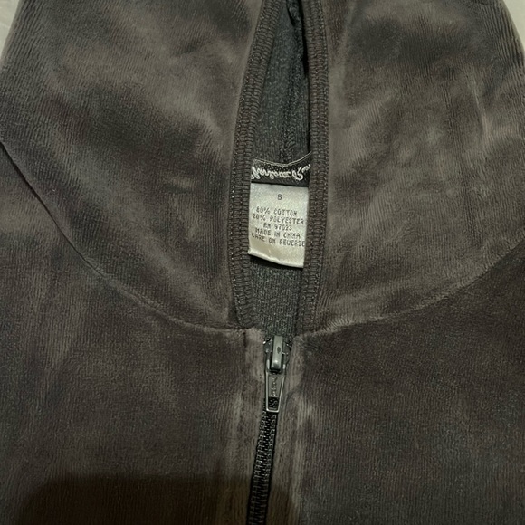 Charlotte Russe Y2K Velour Zip Up Hoodie Small - Picture 3 of 12